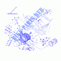 ENGINE MOUNTING   A06BA25CA (4999201499920149A07) for Polaris TRAIL BLAZER 2006