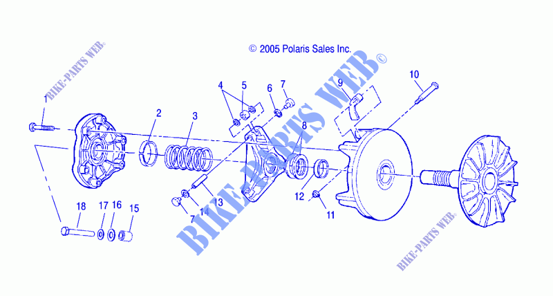 DRIVE CLUTCH   A06BA25CA (4999201499920149B13) for Polaris TRAIL BLAZER 2006