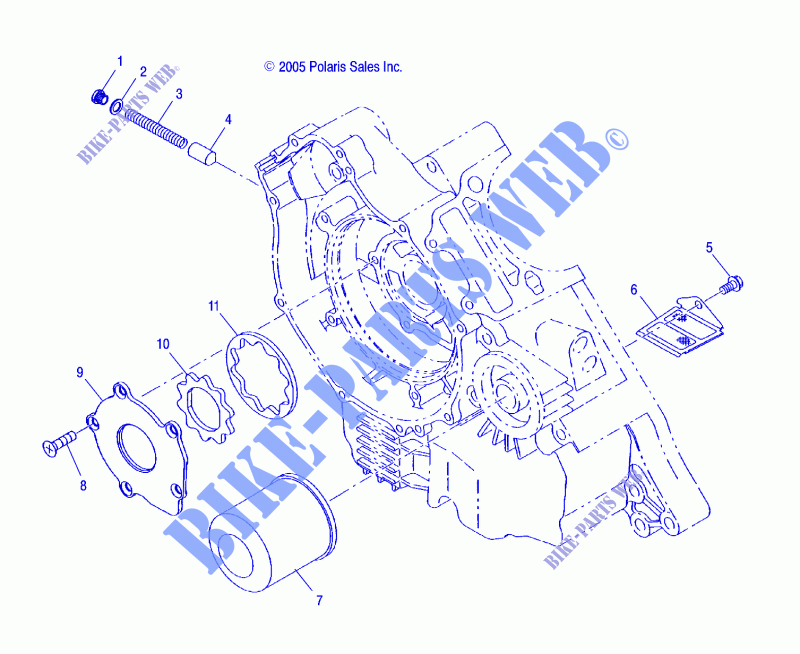 OIL PUMP AND OIL FILTER   A05CB32AA (4999201699920169D05) for Polaris MAGNUM 330 2X4 2005