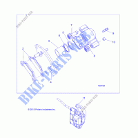 REAR BRAKE CALIPER   A20SXN85A8 (100109) for Polaris SPORTSMAN 850 HIGH LIFTER 2020