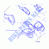 BODY, FRONT CAB & SIDE PANELS   A20SHE57AN/AF (100893) for Polaris SPORTSMAN 570 PREMIUM 2020