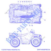 DECALSS   A20SHE57AN/AF (20ATV450SPDECAL) for Polaris SPORTSMAN 570 PREMIUM 2020