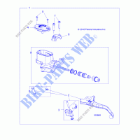 BRAKES, FRONT BRAKE LEVER AND MASTER CYLINDER   A20SEG50A1/A5 (100868) for Polaris SPORTSMAN 450 HO UTILITY 2020