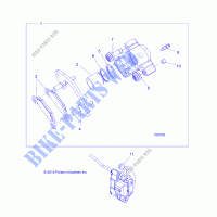 REAR BRAKE CALIPER   A20SXM95AL (100109) for Polaris SPORTSMAN XP 1000 HIGH LIFTER 2020