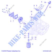 ENGINE, OIL SYSTEM   A20SXD95A9/E95AG (C101431 23) for Polaris SPORTSMAN 1000 XP 48