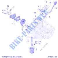 ENGINE, OIL SYSTEM   A20SXZ95AG (C101431 23) for Polaris SPORTSMAN 1000 XP 48