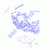 CHASSIS, MAIN FRAME AND SKID PLATE   A19DBA50A5 (101262) for Polaris ACE 500 SOHC 2019