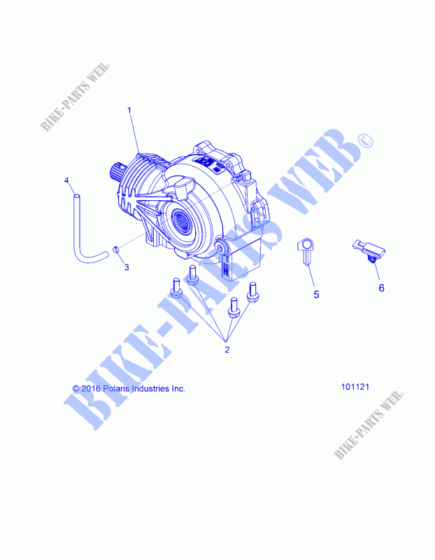 DRIVE TRAIN, FRONT GEARCASE MOUNTING   A19DBA50A5 (101121) for Polaris ACE 500 SOHC 2019
