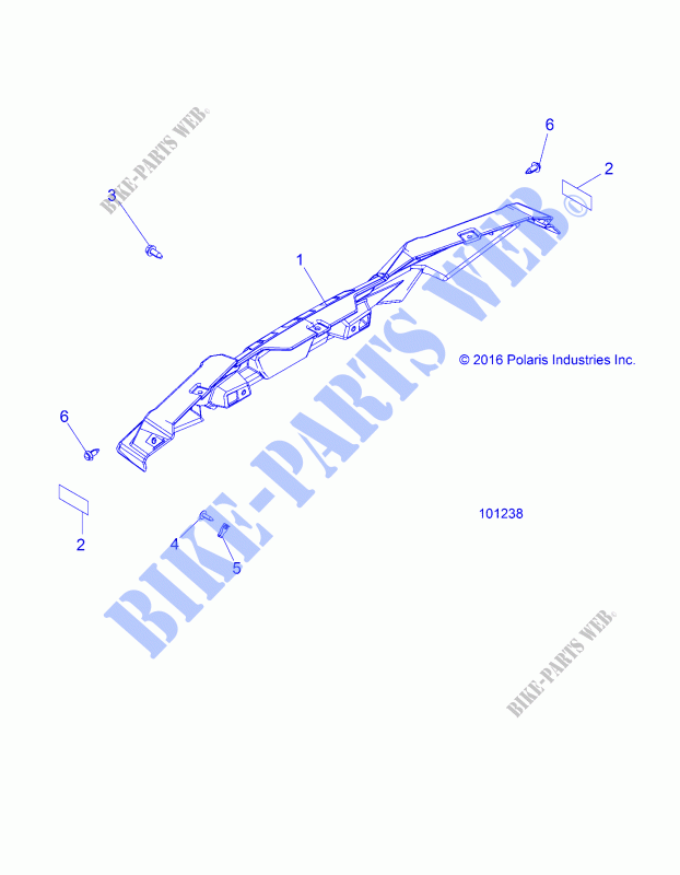 REAR BUMPER   A19DBA50A5 (101238) for Polaris ACE 500 SOHC 2019