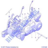 ENGINE, ENGINE AND TRANSMISSION MOUNTING   A19HZA15N1/N7 (C101428) for Polaris ATV RGR 150 EFI  2019