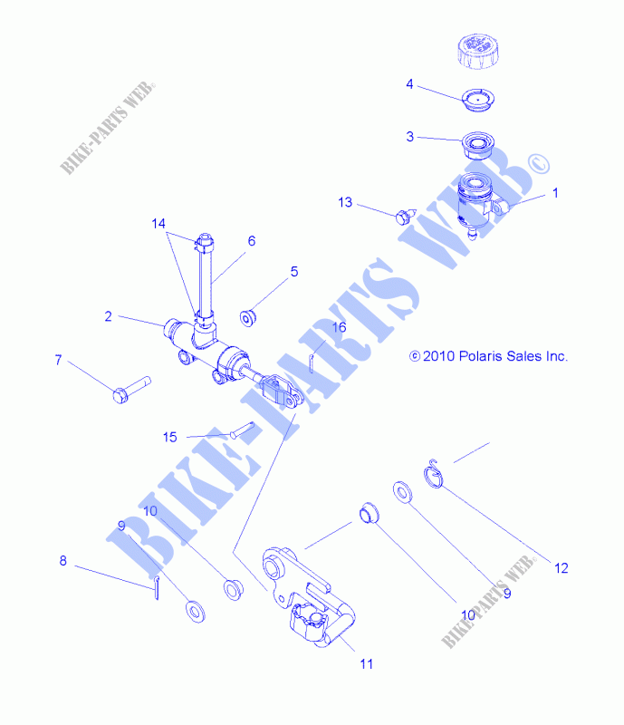 BRAKES, BRAKE PEDAL AND MASTER CYLINDER   A19SEA50B1/B7/SEE50B7/B3/SEG50B4  for Polaris SPORTSMAN 450 HO 2019
