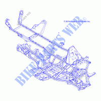 CHASSIS, FRAME   A19SHE57RS (49ATVFRAME15570SP) for Polaris SPORTSMAN 570 EPS EUN SP 2019