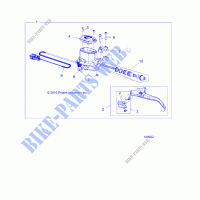 BRAKES, FRONT BRAKE LEVER AND MASTER CYLINDER   A19SJS57PU (100932) for Polaris SPORTSMAN 570 TOURING EPS TRACTOR SP 2019