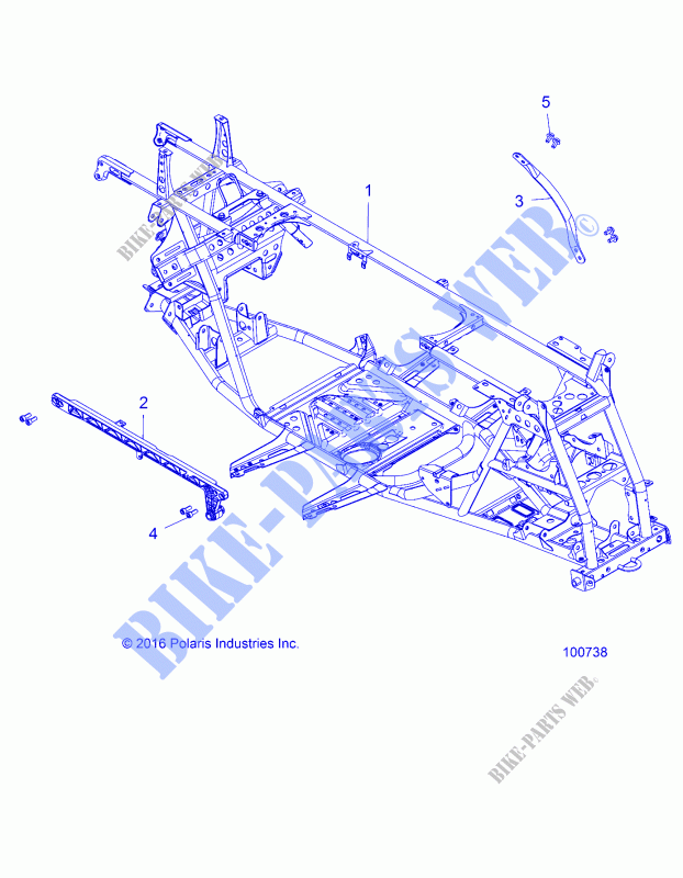 CHASSIS, MAIN FRAME   A19SXS95CC/CR (100738) for Polaris SPORTSMAN XP 1000 TRACTOR 2019