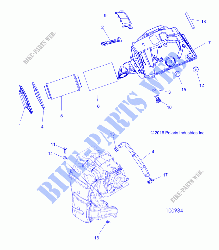 ENGINE, AIR INTAKE   A19SXS95CC/CR (100934) for Polaris SPORTSMAN XP 1000 TRACTOR 2019