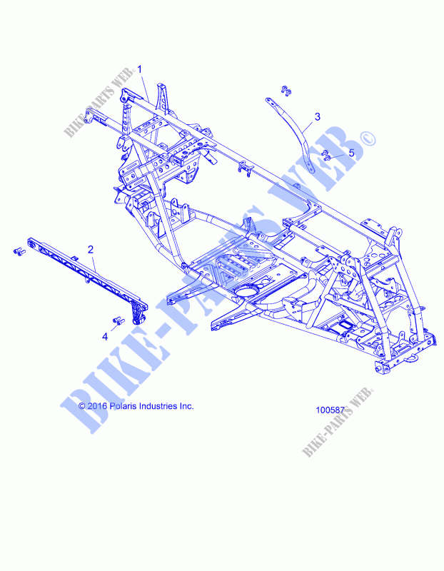 CHASSIS, MAIN FRAME   A18SXM95AL  for Polaris SPORTSMAN XP 1000 HIGH LIFTER EDITION 2018