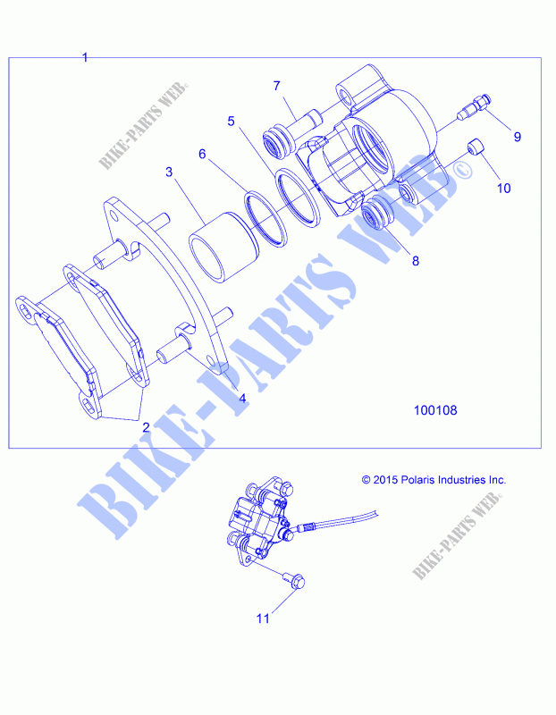 FRONT BRAKE CALIPER   A18SXM95AL  for Polaris SPORTSMAN XP 1000 HIGH LIFTER EDITION 2018