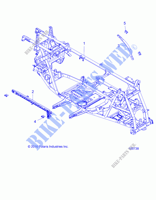 CHASSIS, MAIN FRAME   A18SXS95CC/CR/EC/ER (100738) for Polaris          SPORTSMAN XP 1000 TRACTOR 2018