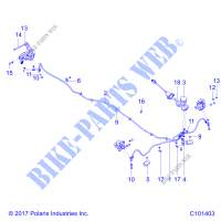 BRAKE LINES AND MASTER CYLINDER   A18HZA15N4 (C101403) for Polaris RGR 150 EFI 2018