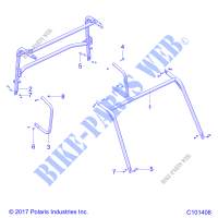 CHASSIS, CAB AND SIDE BARS   A18HZA15N4 (C101408) for Polaris RGR 150 EFI 2018