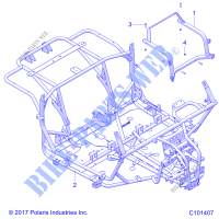 CHASSIS, MAIN FRAME   A18HZA15N4 (C101407) for Polaris RGR 150 EFI 2018
