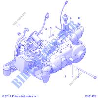 ENGINE, ENGINE AND TRANSMISSION MOUNTING   A18HZA15N4 (C101428) for Polaris RGR 150 EFI 2018