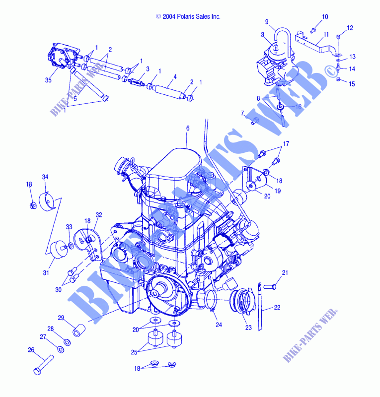 ENGINE MOUNTING   A05MH68AK/AN (4994229422B01) for Polaris SPORTSMAN 700 2005