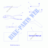 REFERENCES, TOOL KIT AND OWNERS MANUALS   R20MAAE4G8/G9 (49RGRTOOL10SDW) for Polaris RANGER EV 2020