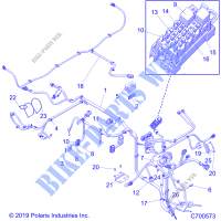 WIRE HARNESSES   R20MAAE4G8/G9 (C700573) for Polaris RANGER EV 2020