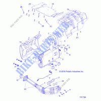 EXHAUST SYSTEM   G20G4D99AS/BS (701758) for Polaris POLARIS GENERAL 1000 4P EPS RC 2020