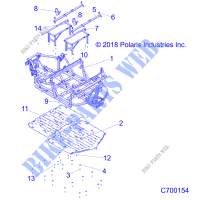 CHASSIS, MAIN FRAME AND SKID PLATES   R20RSU99AA/AX/A9/AP (C700154) for Polaris RANGER XP 1000 EPS CREW NORTHSTAR EDITION 2020