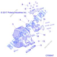 ENGINE, AIR INTAKE MANIFOLD   R20RSU99AA/AX/A9/AP (C700047) for Polaris RANGER XP 1000 EPS CREW NORTHSTAR EDITION 2020