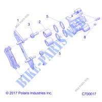 FRONT BRAKE CALIPER   R20RSU99AA/AX/A9/AP (C700017) for Polaris RANGER XP 1000 EPS CREW NORTHSTAR EDITION 2020