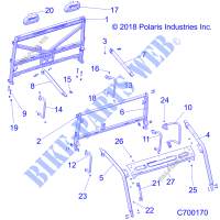CHASSIS, CAB   R20RSB99/A/B (C700170) for Polaris RANGER 1000 CREW BC FACTORY CHOICE 49/50S 2020