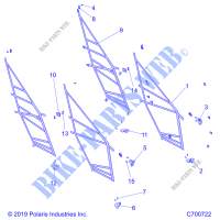 DOORS NETS   R20RSB99/A/B (C700722) for Polaris RANGER 1000 CREW BC FACTORY CHOICE 49/50S 2020