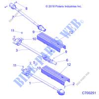DRIVE TRAIN, FRONT, MID, REAR PROP SHAFT   R20RSB99/A/B (C700251) for Polaris RANGER 1000 CREW BC FACTORY CHOICE 49/50S 2020