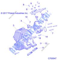 ENGINE, AIR INTAKE MANIFOLD, EVAP, 50S   R20RSB99/A/B (C700047) for Polaris RANGER 1000 CREW BC FACTORY CHOICE 49/50S 2020