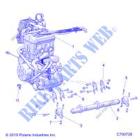 ENGINE, MOUNTING   R20RSB99A9/B9 (C700726) for Polaris RANGER 1000 CREW BC FACTORY CHOICE 49/50S 2020