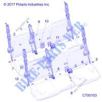 SEAT BELT MOUNTING   R20RSB99/A/B  (C700153) for Polaris RANGER 1000 CREW BC FACTORY CHOICE 49/50S 2020