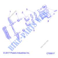 FRONT BRAKE CALIPER   R20RRU99/A/B (C700017) for Polaris RANGER 1000 NORTHSTAR FACTORY CHOICE 49S & 50S 2020