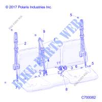 SEAT BELT MOUNTING   R20RRU99/A/B (C700082) for Polaris RANGER 1000 NORTHSTAR FACTORY CHOICE 49S & 50S 2020