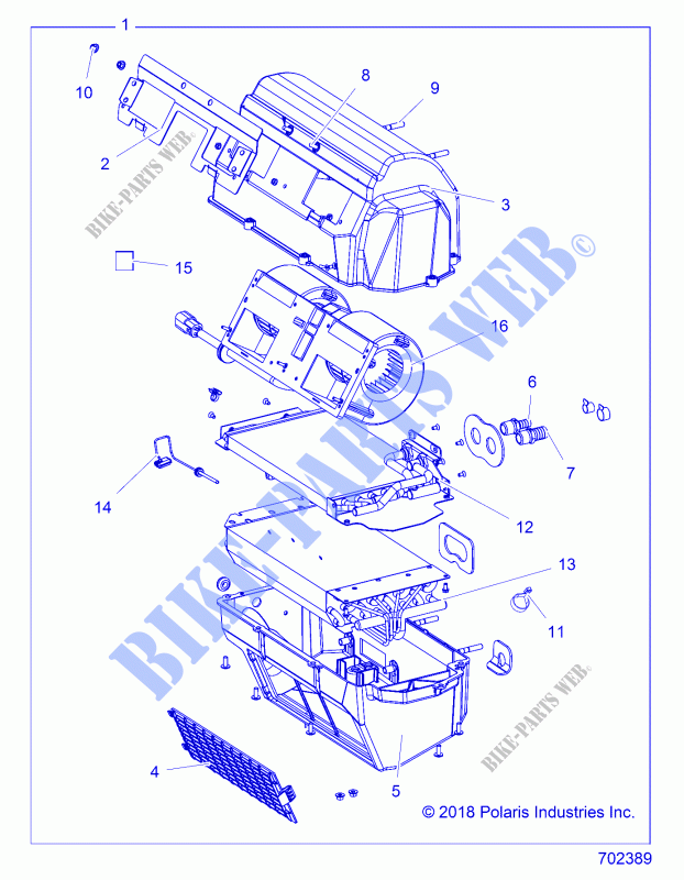 AIR CONDITIONING ASSEMBLY   R20RRU99/A/B (702389) for Polaris RANGER 1000 NORTHSTAR FACTORY CHOICE 49S & 50S 2020