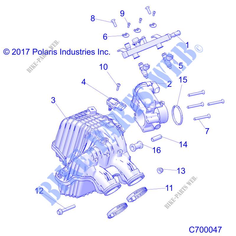ENGINE, AIR INTAKE MANIFOLD EVAP 50S   R20RRU99/A (C700047) for Polaris RANGER 1000 NORTHSTAR FACTORY CHOICE 49S & 50S 2020