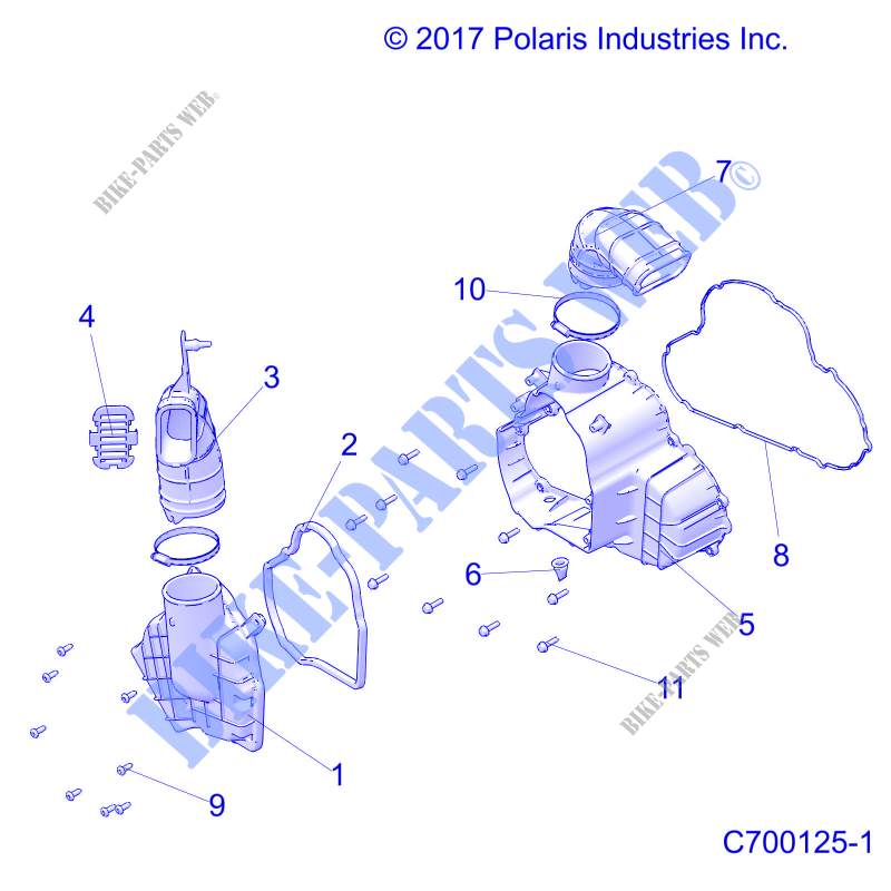 ENGINE, ALTERNATOR  COVER HVAC   R20RRU99/A/B (C700125 1) for Polaris RANGER 1000 NORTHSTAR FACTORY CHOICE 49S & 50S 2020
