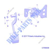 BRAKES, PEDAL   R19RSU99AS/BS (C700039) for Polaris RANGER 1000 XP EPS CREW NORHTSTAR EDITION 2019