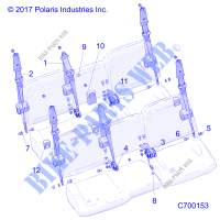 SEAT BELT MOUNTING   R19RSE99AS/A1/A9/AD/AV/B1/B9/BS/BD/BV (C700153) for Polaris RANGER XP 1000 EPS CREW 2019