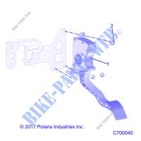 THROTTLE PEDAL   R19RSE99AS/A1/A9/AD/AV/B1/B9/BS/BD/BV (C700040) for Polaris RANGER XP 1000 EPS CREW 2019