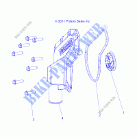 ENGINE, WATERPUMP IMPELLER AND COVER   R19RCA57A1/A4/B1/B4 (49RGRWATERPUMP12RZR570) for Polaris RANGER 570 FULL SIZE 2019