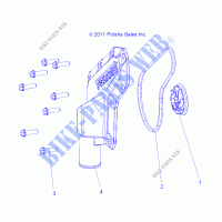 ENGINE, WATERPUMP IMPELLER AND COVER   R19RDA57A1/B1 (49RGRWATERPUMP12RZR570) for Polaris RANGER CREW 570 FS 2019