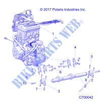 ENGINE, MOUNTING   R19RRE99AV/BV/A1/B1/A9/B9/AP/BP/AJ/BJ/AD/BD (C700042) for Polaris RANGER 1000 EPS 2019